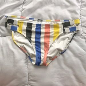 Striped bikini bottoms
